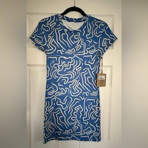 NWT Stone Fox Swim Bambi Baby Tee Dress in Azul